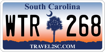 SC license plate WTR268