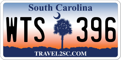 SC license plate WTS396