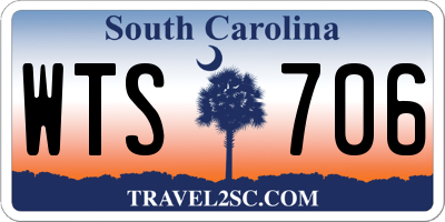 SC license plate WTS706