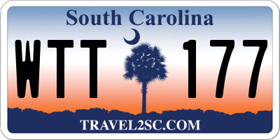 SC license plate WTT177