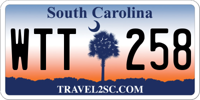 SC license plate WTT258