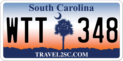 SC license plate WTT348