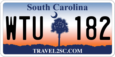 SC license plate WTU182