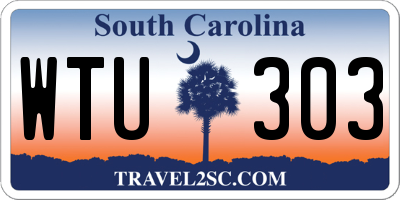 SC license plate WTU303