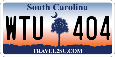 SC license plate WTU404