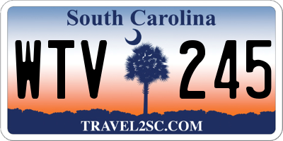SC license plate WTV245
