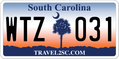SC license plate WTZ031