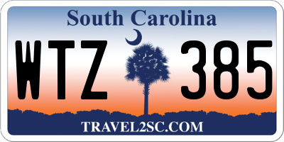 SC license plate WTZ385