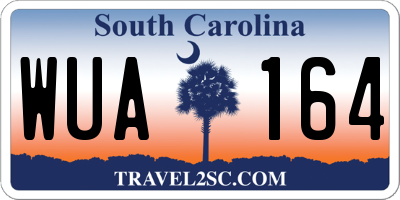 SC license plate WUA164