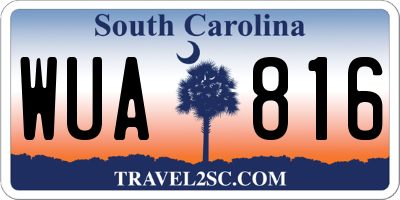 SC license plate WUA816