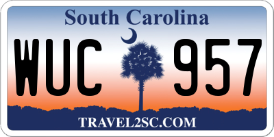 SC license plate WUC957