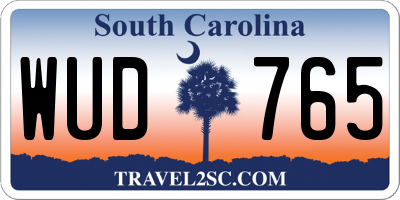 SC license plate WUD765