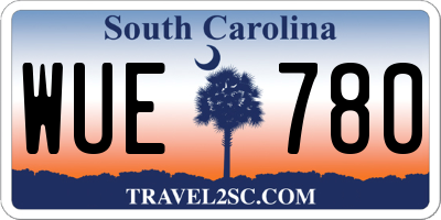 SC license plate WUE780