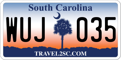 SC license plate WUJ035