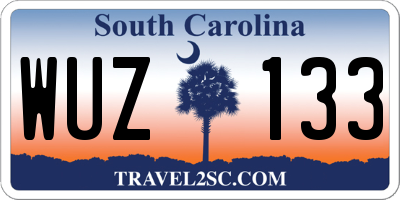 SC license plate WUZ133