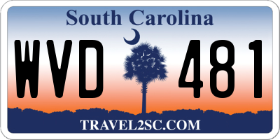 SC license plate WVD481