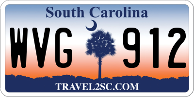 SC license plate WVG912