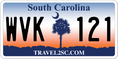 SC license plate WVK121