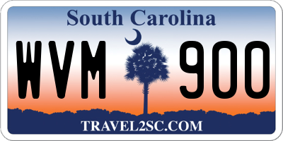 SC license plate WVM900