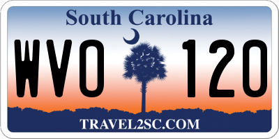 SC license plate WVO120