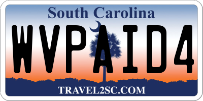 SC license plate WVPAID4