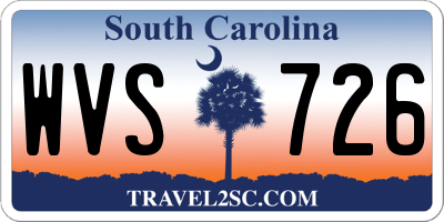 SC license plate WVS726