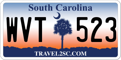 SC license plate WVT523