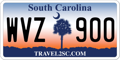 SC license plate WVZ900