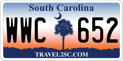 SC license plate WWC652