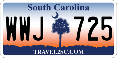 SC license plate WWJ725