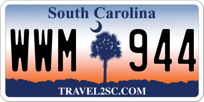 SC license plate WWM944