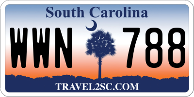 SC license plate WWN788