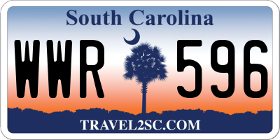 SC license plate WWR596