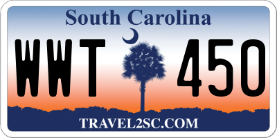 SC license plate WWT450