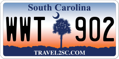 SC license plate WWT902