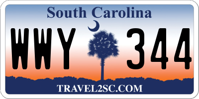 SC license plate WWY344