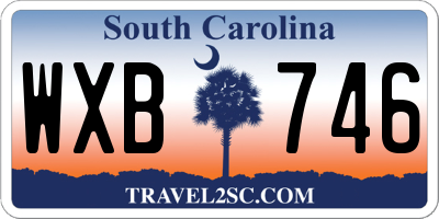 SC license plate WXB746