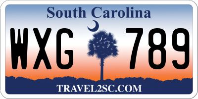 SC license plate WXG789