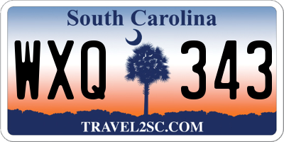 SC license plate WXQ343