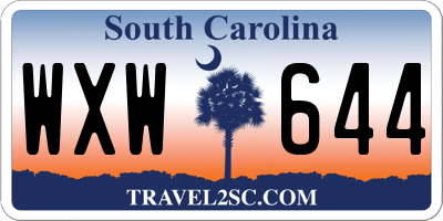 SC license plate WXW644