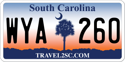 SC license plate WYA260
