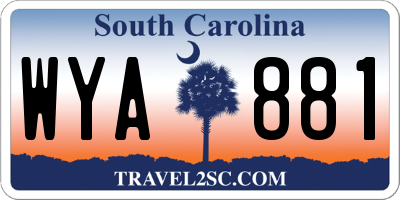 SC license plate WYA881
