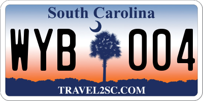 SC license plate WYB004