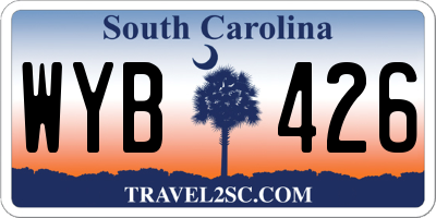 SC license plate WYB426