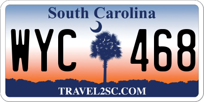 SC license plate WYC468