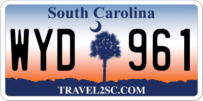 SC license plate WYD961
