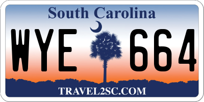 SC license plate WYE664