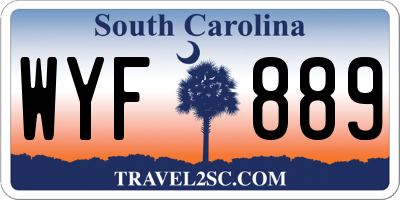 SC license plate WYF889