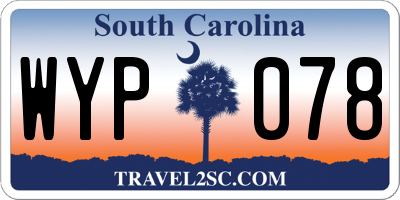 SC license plate WYP078
