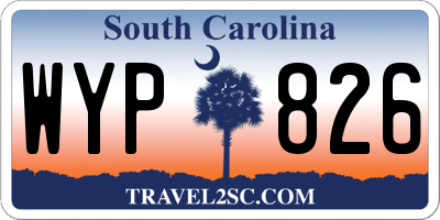 SC license plate WYP826